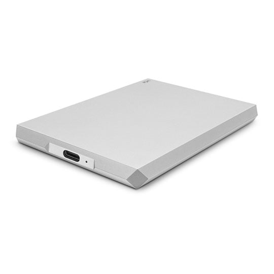 LaCie Mobile 2TB External Portable USB-C/A Gen 1 Hard Drive/HDD Aluminum - Silver : image 1