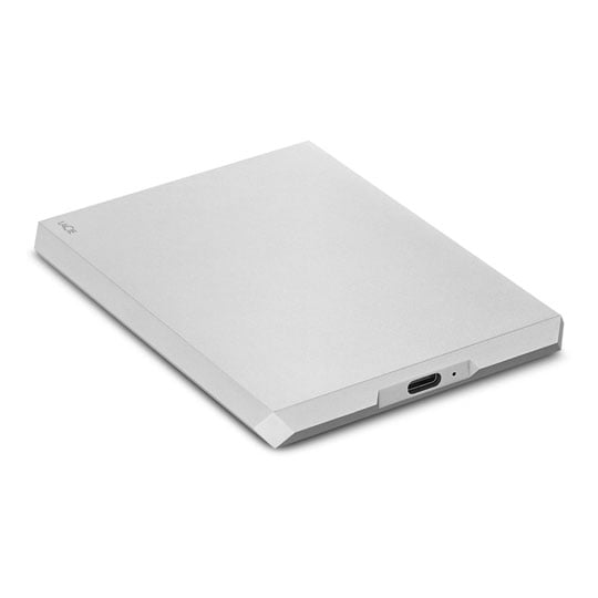 LaCie Mobile 2TB External Portable USB-C/A Gen 1 Hard Drive/HDD Aluminum - Silver : image 2