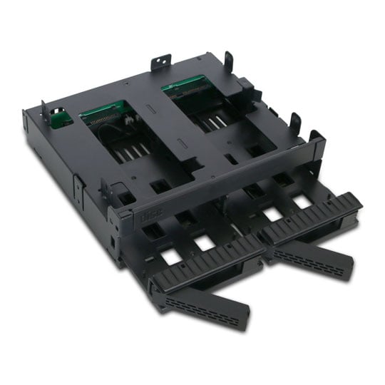 ExpressCage MB732SPO-B 2x2.5" SAS/SATA HDD/SSD Mobile Rack + Ultra Slim/Slim Optical Drive Slot : image 3