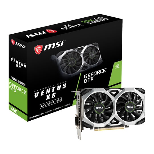 MSI NVIDIA GeForce GTX 1650 4GB VENTUS XS OC Turing Graphics Card : image 1