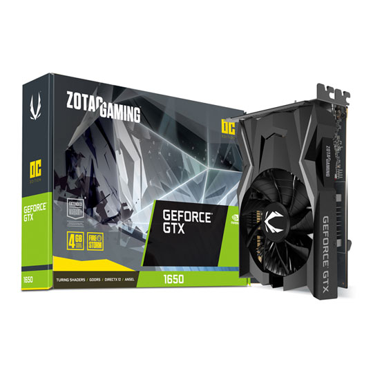 Zotac NVIDIA GeForce GTX 1650 4GB OC Turing Graphics Card LN97733 - ZT-T16500F-10L | SCAN UK Zotac NVIDIA GeForce GTX 1650 4GB OC Turing Graphics Card LN97733 - ZT-T16500F-10L | SCAN UK