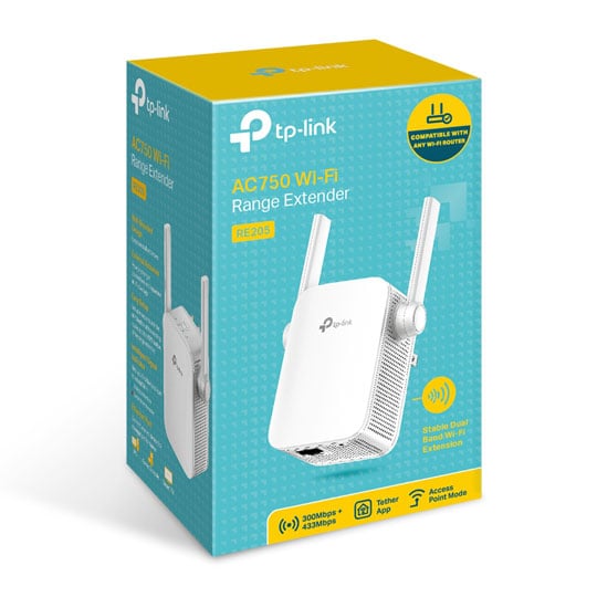 TP-LINK RE205 AC750 WiFi Range Extender Plug : image 3