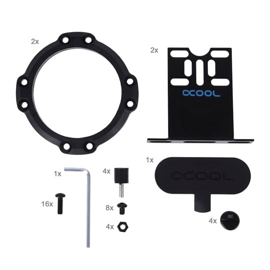 Alphacool Eisdecke D5 Dual Brass Top Black : image 3
