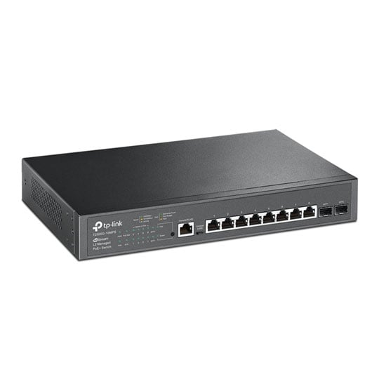 TP-LINK T2500G-10MPS Gigabit JetStream 8-Port Smart PoE+ Switch With 2x SFP : image 1