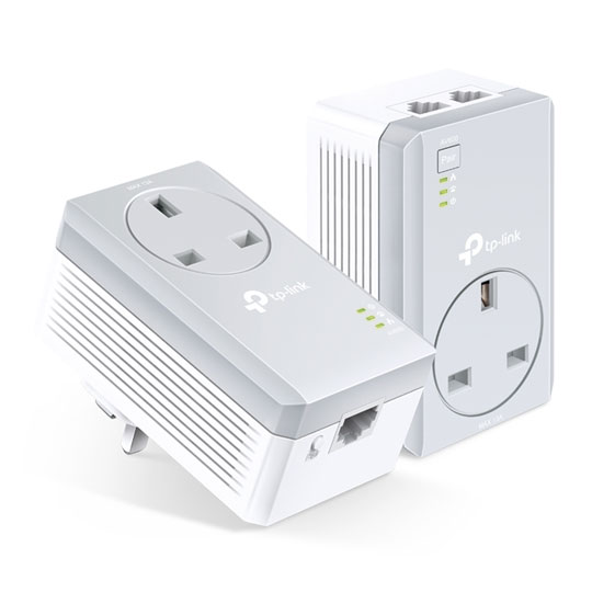 TP-LINK Twin Pack 2-Port Passthrough Homeplug Powerline Starter Kit : image 1