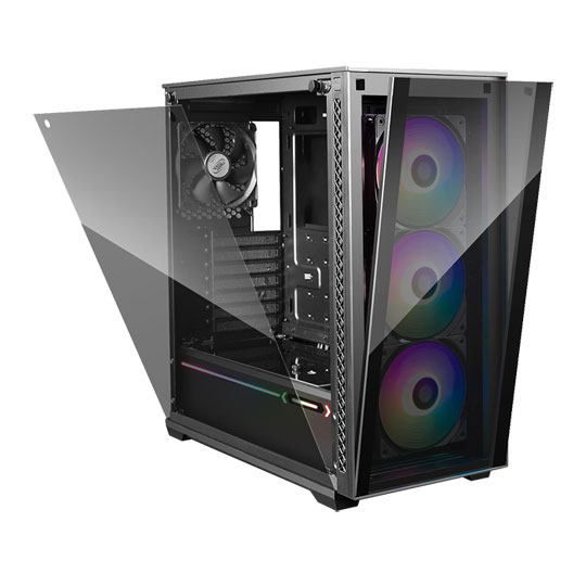 Deepcool MATREXX 70 3F Black Mid Tower Tempered Glass PC Gaming Case : image 1