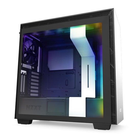 NZXT White H710i Smart Mid Tower Windowed PC Gaming Case