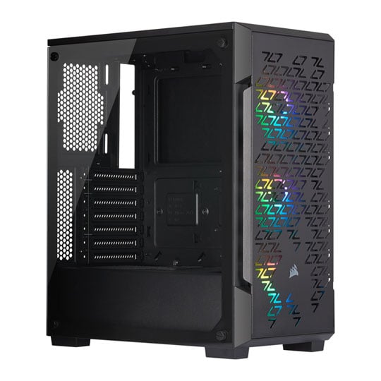 Corsair Black iCUE 220T Addressable RGB Airflow Tempered Glass Mid Tower Gaming Case : image 1