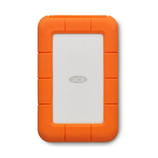LaCie Rugged 5TB External Portable Hard Drive/HDD - Orange/White