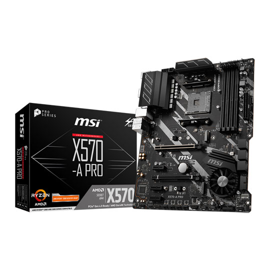 MSI AMD Ryzen X570 A PRO AM4 PCIe 4.0 ATX Motherboard LN99484