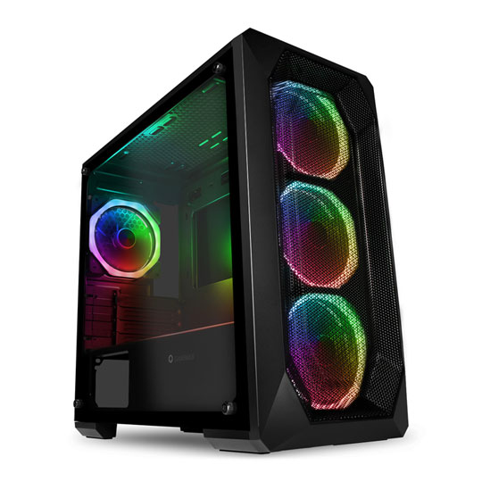 GameMax Kamikaze Pro ARGB MicroATX Glass Side Panel PC Gaming Case : image 1