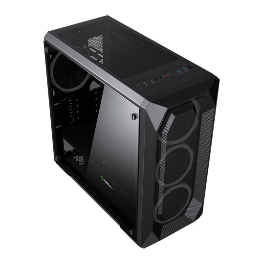 GameMax Kamikaze Pro ARGB MicroATX Glass Side Panel PC Gaming Case : image 3