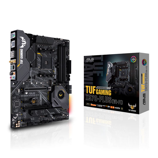 ASUS AMD Ryzen TUF GAMING X570 PLUS WIFI AM4 PCIe 4.0 ATX Motherboard : image 1