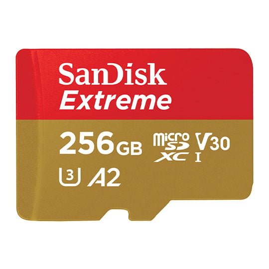 SanDisk Extreme 256GB Performance A2 V30 microSDXC SD Card : image 1