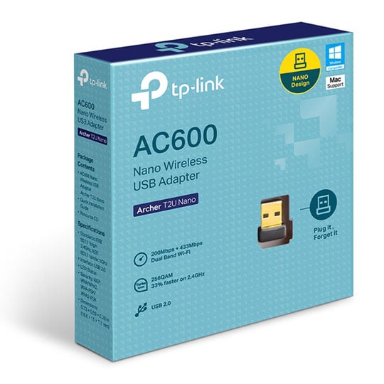 TP-LINK Archer T2U Nano AC600 Wireless Dual Band USB Adapter