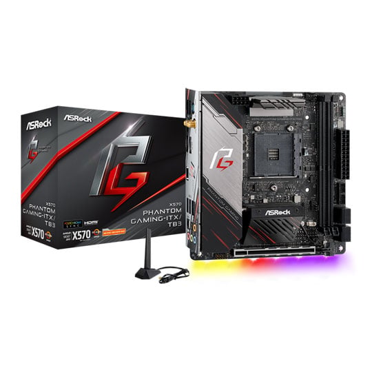 ASRock AMD Ryzen X570 Phantom Gaming AM4 PCIe 4.0 Mini-ITX Motherboard : image 1