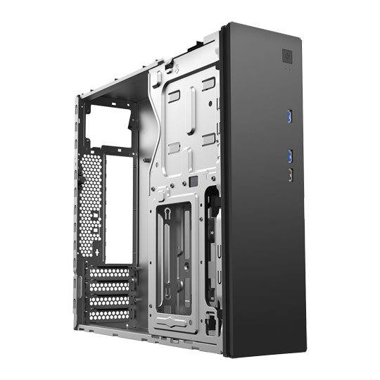 CiT S506 Tower or Desktop micro-ATX/ITX Case - Black