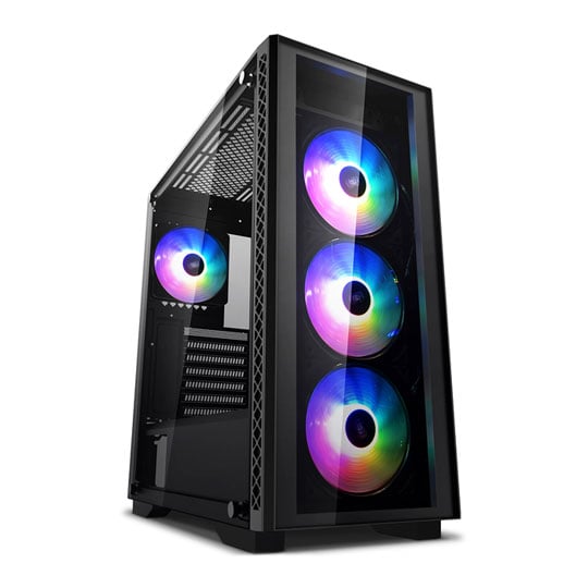 DEEPCOOL MATREXX 50 ADD-RGB 4F Black Mid Tower Tempered Glass PC Gaming Case with 4x ARGB Fans : image 1