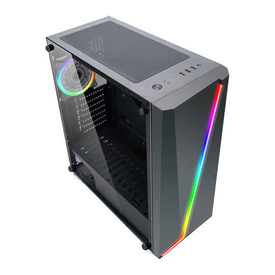 CiT C1007 Tempered Glass Midi PC Gaming Case : image 3
