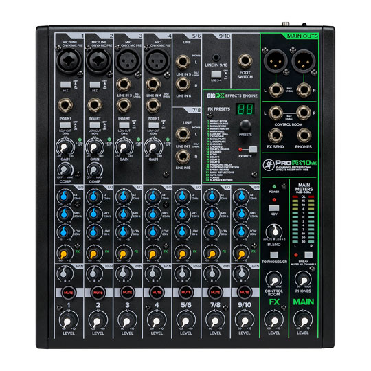 Mackie - 'ProFX10v3' 10-Channel Professional Effects Mixer With USB