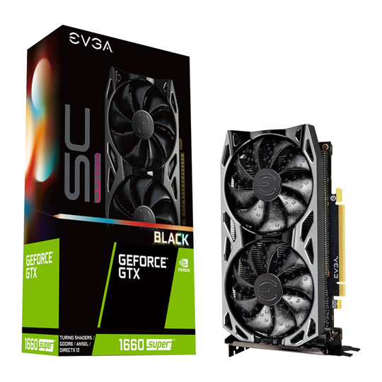 EVGA NVIDIA GeForce GTX 1660 SUPER 6GB SC ULTRA BLACK Turing Graphics Card : image 1