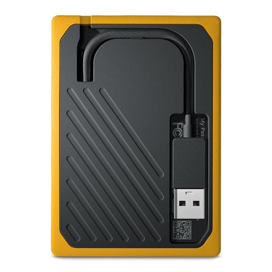 WD My Passport Go 500GB External Portable Solid State Drive SSD Amber Trim LN102633 WDBMCG5000AYT WESN SCAN UK