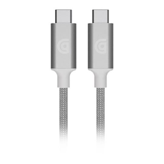 Griffin USB C to USB C Premium Braided Durable Charge/Sync Cable 2M Silver 65W