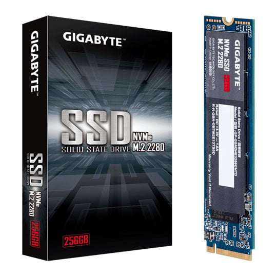 Gigabyte 256GB M.2 PCIe NVMe SSD/Solid State Drive : image 1