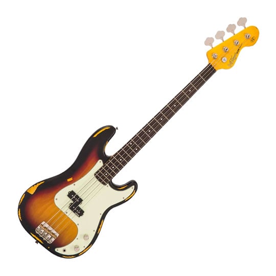 (B-Stock) Vintage - V4 ICON Bass - Distressed Sunset Sunburst
