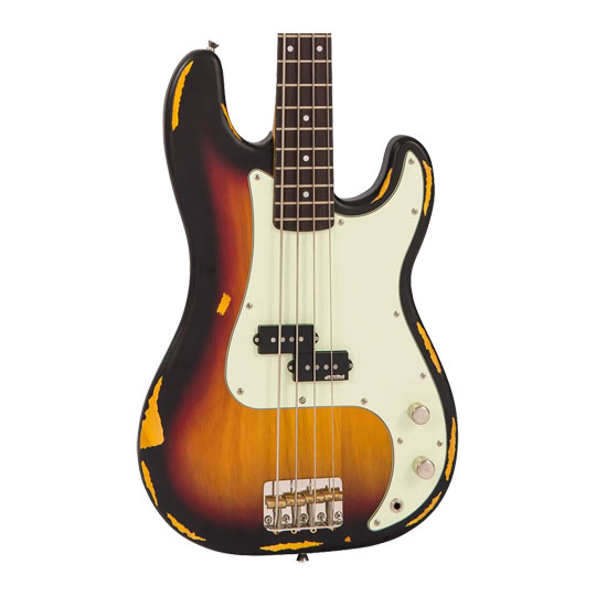 (B-Stock) Vintage - V4 ICON Bass - Distressed Sunset Sunburst