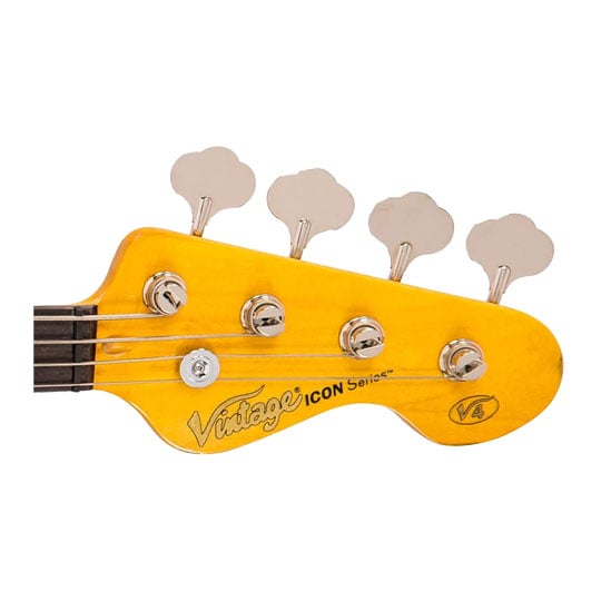 (B-Stock) Vintage - V4 ICON Bass - Distressed Sunset Sunburst : image 3