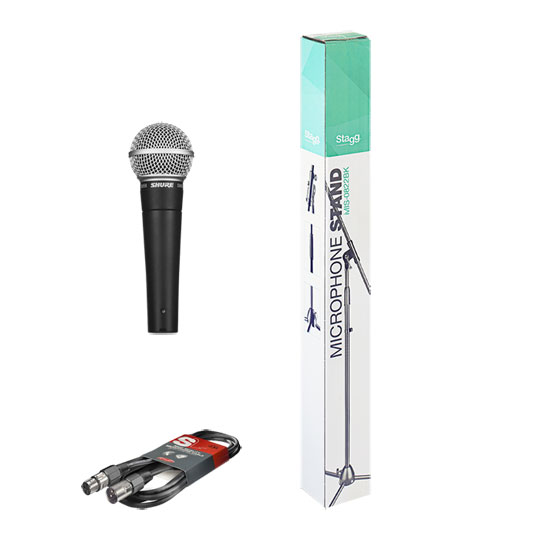 Shure SM58 Vocal Mic With Stand and Lead