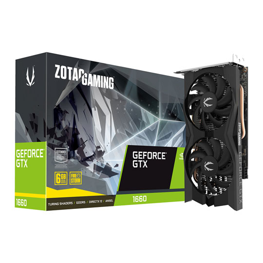 Zotac NVIDIA GeForce GTX 1660 6GB Twin Fan Turing Graphics Card : image 1