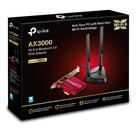TP-LINK AX3000 Dual Band Wi-Fi 6 + Bluetooth 5.0 PCI-e Adapter : image 3