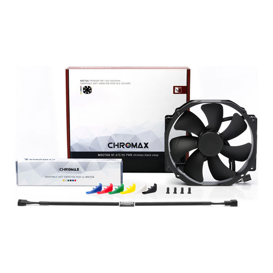 Noctua NF-A15 HS-PWM 140mm CHROMAX Round Frame Fan with Swappable Anti-Vibration Pads : image 3