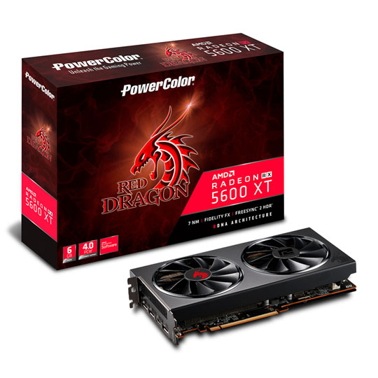 PowerColor AMD Radeon RX 5600 XT Red Dragon 6GB GDDR6 RDNA PCIe 4.0 Graphics Card : image 1