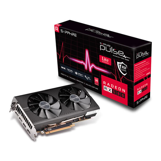 SAPPHIRE AMD Radeon RX 580 PULSE OC Lite 8GB GDDR5 Graphics Card : image 1