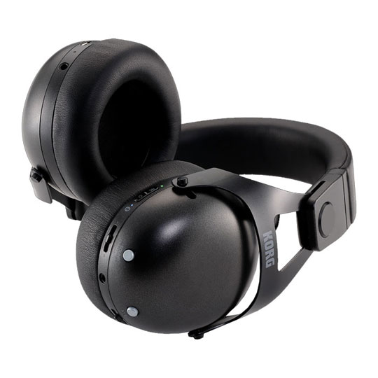 Korg NC-Q1 Active Noise Cancelling Wireless/Wired DJ Class Headphones  Black