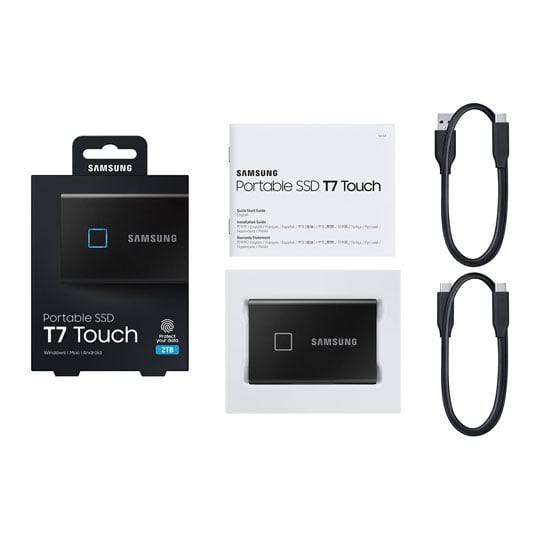 SAMSUNG T7 Touch Black 2TB Portable SSD with Fingerprint ID : image 4