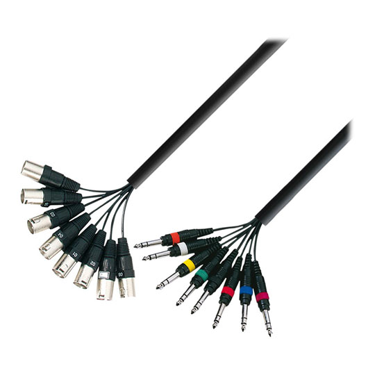3m Adam Hall Multicore 8x Male XLR to 8x 6.3mm Male Stereo Jack : image 1