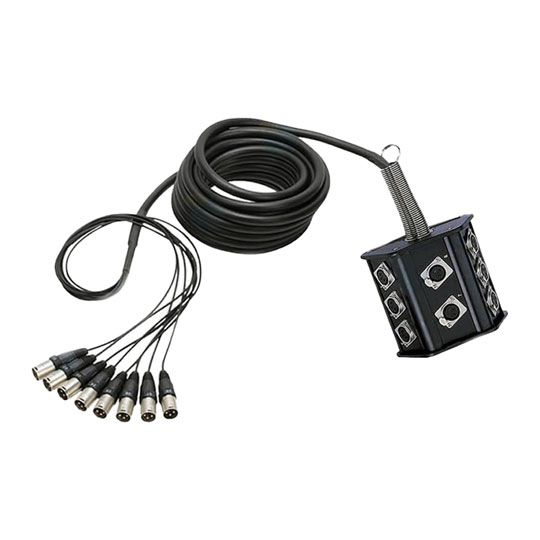 15m Adam Hall Multicore Stage Box 8x Female XLR to 8x Male XLR