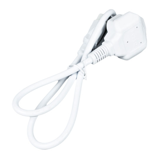 Xclio 40cm Mains Power Lead UK Plug to C13 Laptop PSU CLOVER 3 PIN