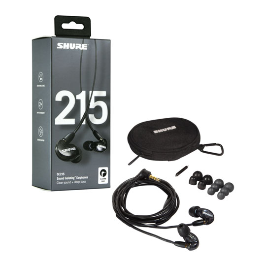 Shure - 'SE215' Sound Isolating Earphones (Black) : image 3