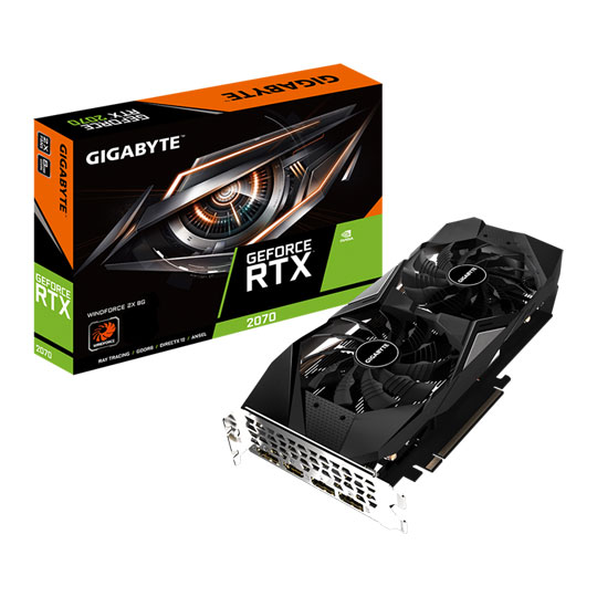 Gigabyte NVIDIA GeForce RTX 2070 8GB WINDFORCE 2X V1 Turing Graphics Card : image 1