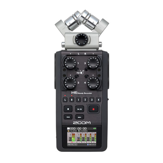 Zoom H6-BLACK (H6BLACK) Portable Handheld Digital Field Recorder