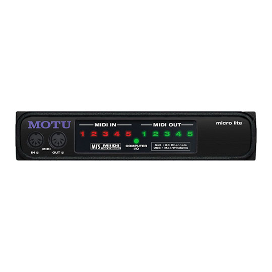MOTU Micro Lite 5 in/5 out USB MIDI Interface