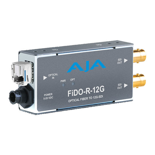 AJA 1-Channel Single Mode LC Fiber to 12G-SDI Receiver
