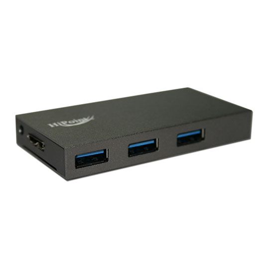 HiPoint 3 Port USB3.0 USB Mini Hub with built in Card Reader