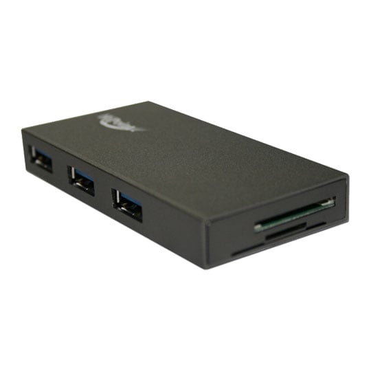 HiPoint 3 Port USB3.0 USB Mini Hub with built in Card Reader
