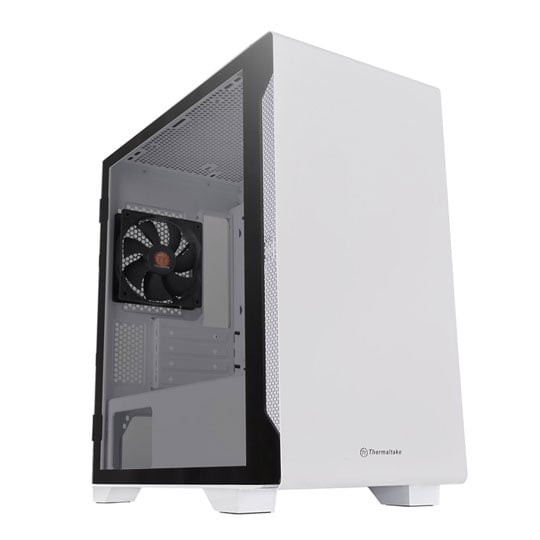 Thermaltake S100 TG Snow Tempered Glass Micro-ATX Case - White